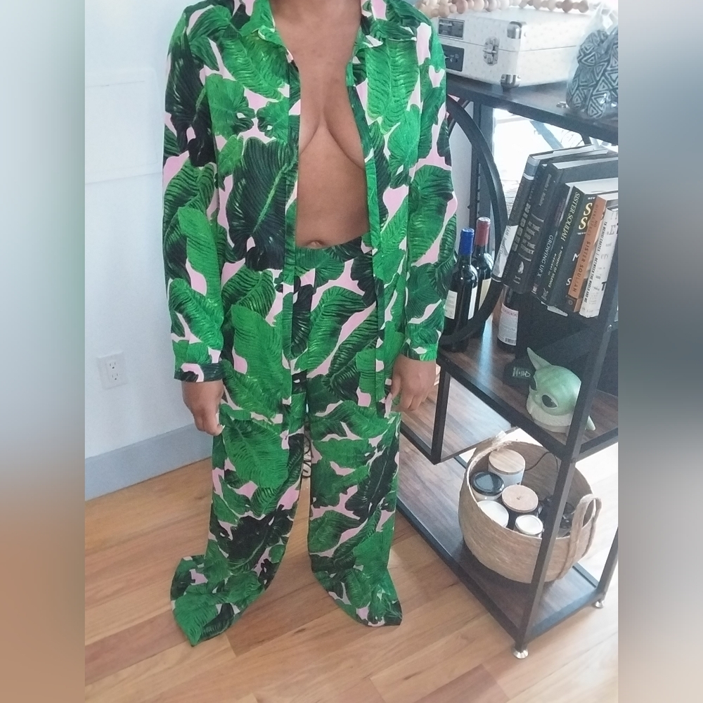 Tropical boyfriend lounge suit